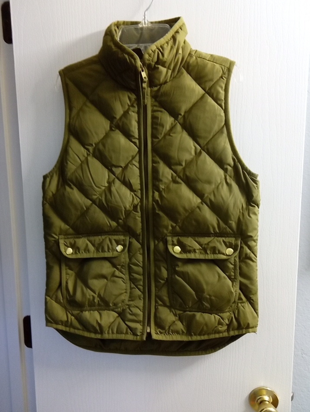 J. Crew Olive Green Quilted Vest